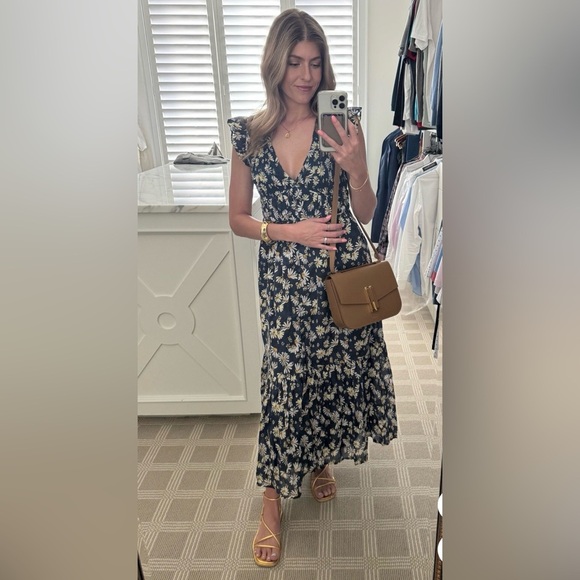 Anthropologie Dresses & Skirts - Anthropologie The Peregrine Midi Dress XL Navy Daisy NWT